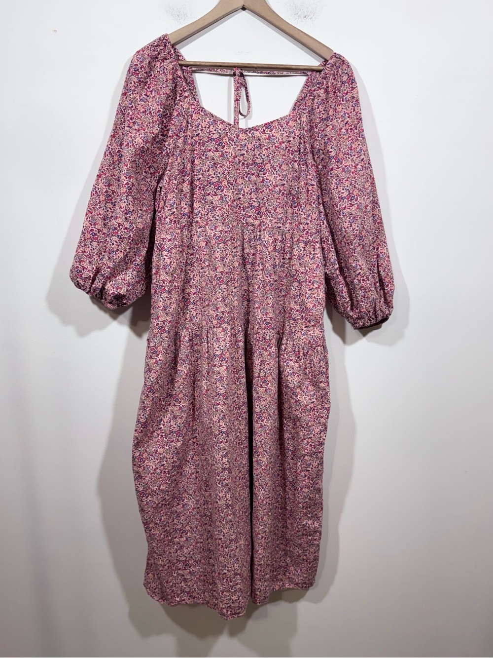 Universal Thread Women's Floral Balloon Sleeve Tiered Midi Prairie Dress Size XL - Picture 4 of 9